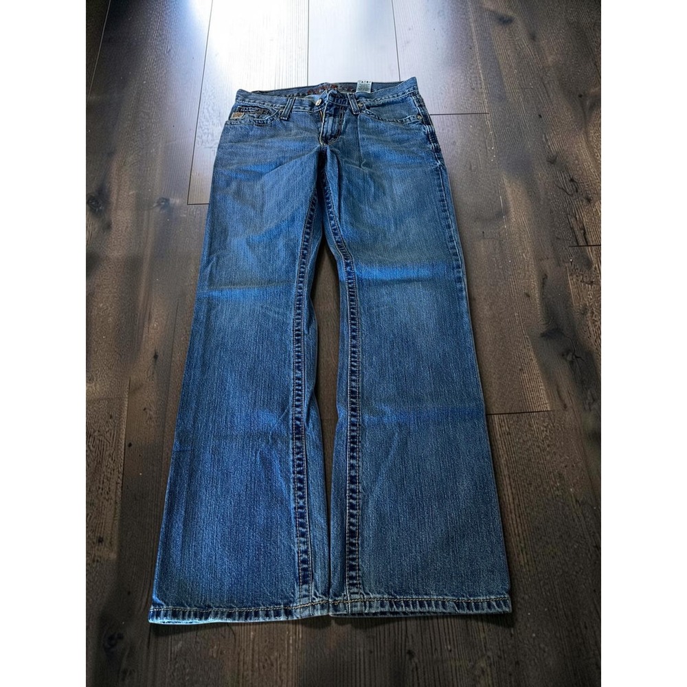 Cinch Ian Jeans Mens 32x34 Blue Slim Bootcut Rigid Denim Western Cowboy